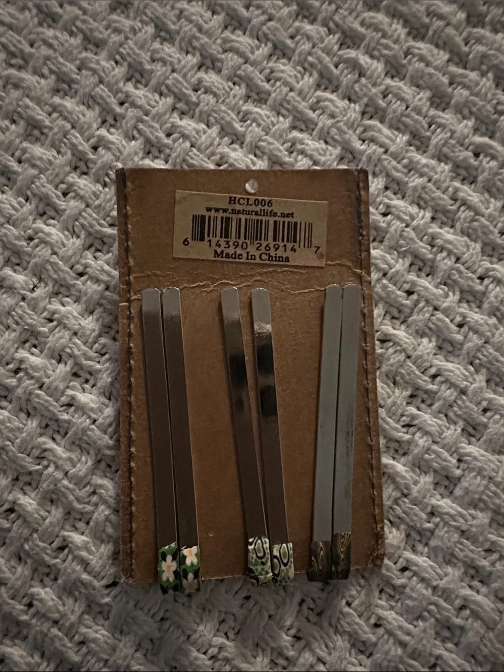 NATURAL LIFE Green & Brown Decorative Hair Pin Set